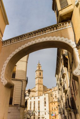 Entrance gate to to main square of Bocairent, Spain clipart