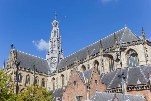 Haarlem Hollanda Nın Merkezindeki Bavo Kilisesi — Stok fotoğraf