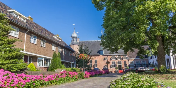 Panorama Flowers Castle Coevorden Netherlands — Stock Photo, Image