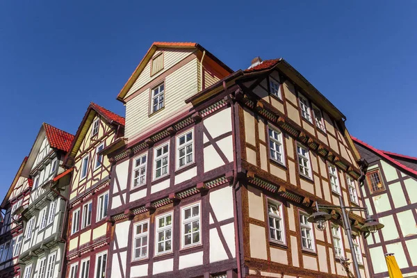 Maisons Typiques Allemandes Dans Centre Hannoversch Munden Allemagne — Photo