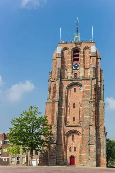 Pochylonego Niedokończone Wieża Oldehove Leeuwarden Holandia — Zdjęcie stockowe