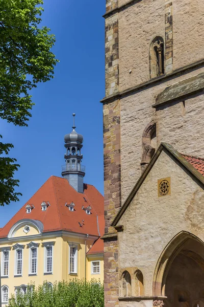 Munster Templom Városháza Központ Herford Németország — Stock Fotó