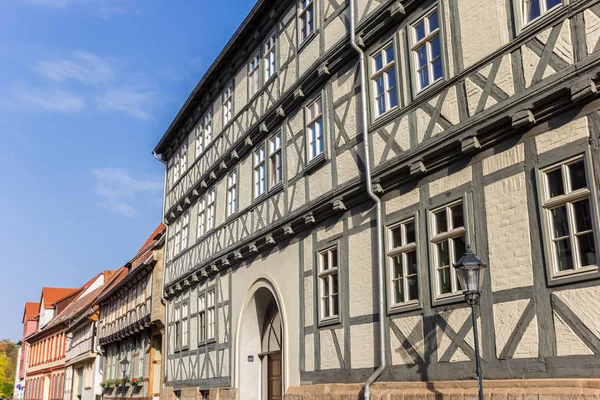 Fachwerkfassaden Historischen Zentrum Von Quedlinburg Deutschland — Stockfoto