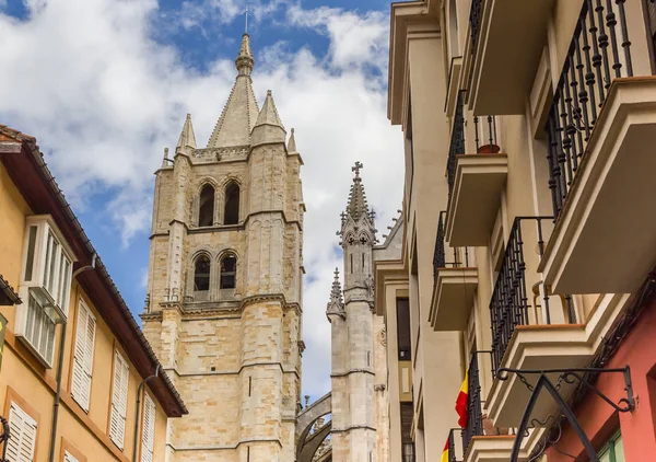 Torre Catedral León España — Foto de Stock