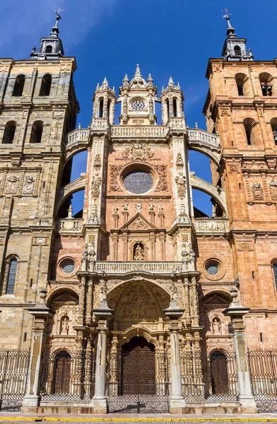 Katedral Astorga Spanya Nın Önden Görünümü — Stok fotoğraf