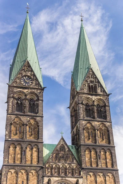 Tours Église Historique Dom Brême Allemagne — Photo
