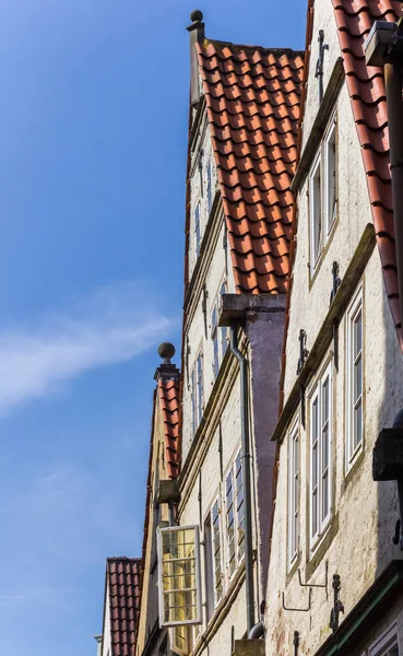 Fargerike Fasader Schnoor Distriktet Bremen Tyskland – stockfoto