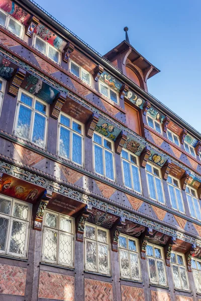 Façade Bâtiment Historique Guilde Des Bouchers Hildesheim Allemagne — Photo