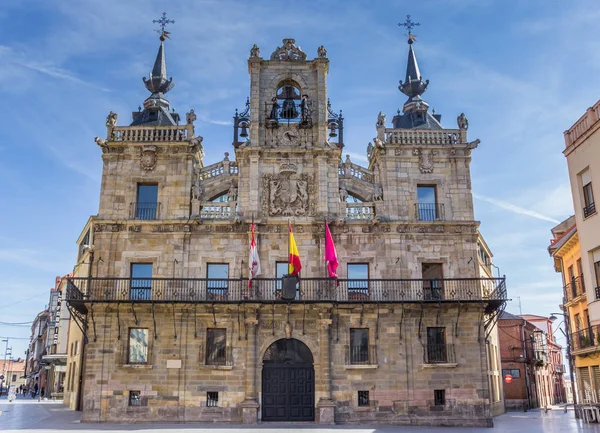 Ayuntamiento Histórico Plaza Mayor Astorga España — Foto de Stock