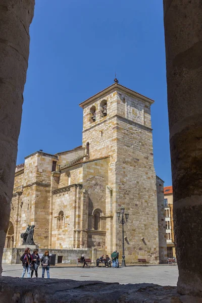Церква Сан Хуан Між Стовпами Самора Іспанія — стокове фото
