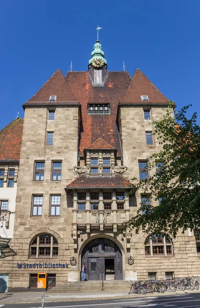 Tarihi Kütüphane Stadtbibliothek Bremen Almanya Nın Ortasındaki Bina — Stok fotoğraf