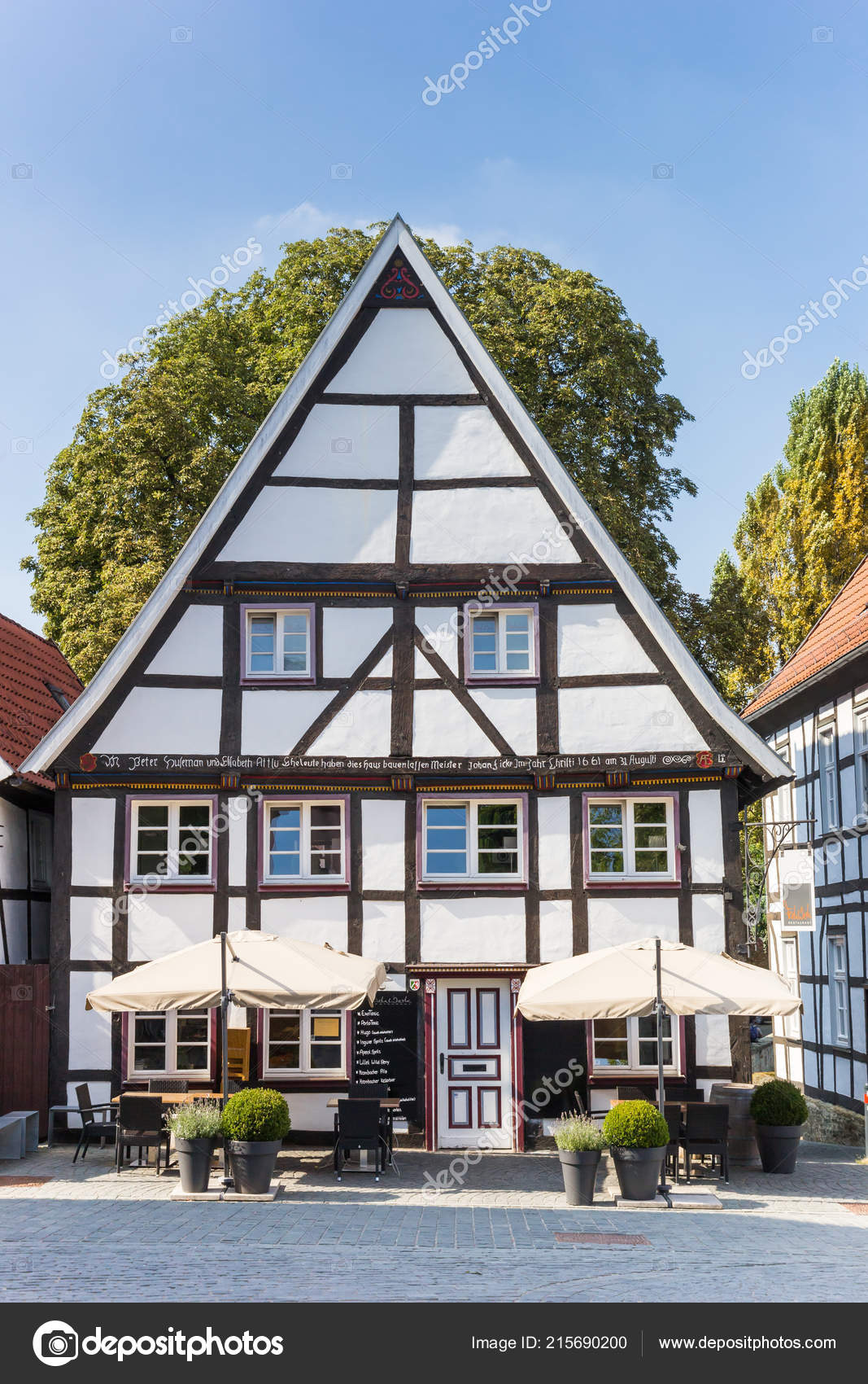 Restaurant Old Half Timbered House Soest Germany Stock Editorial