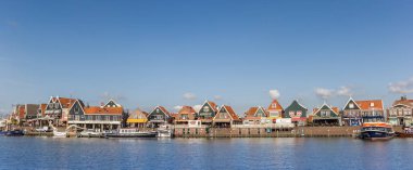 Panorama of the historic village of Volendam, Netherlands clipart
