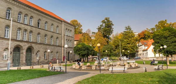 Πανόραμα Της Πλατείας Waageplatz Gottingen Γερμανία — Φωτογραφία Αρχείου