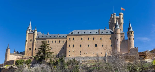 Panorama Castelo Histórico Segóvia Espanha — Fotografia de Stock