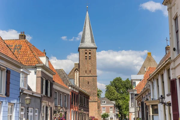 Toren Van Kerk Oude Huizen Doesburg Nederland — Stockfoto