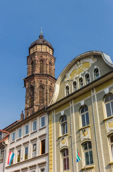 Decorated Facade Jacobi Tower Gottingen Germany — Stock Photo, Image