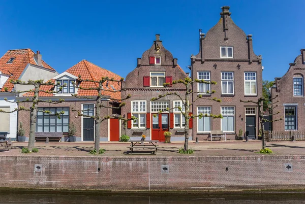 Historische Panden Een Kanaal Hasselt Nederland — Stockfoto
