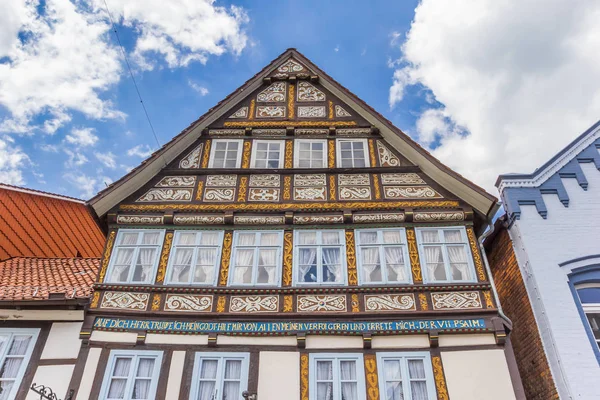 Façade Décorée Sur Place Marché Central Rinteln Allemagne — Photo