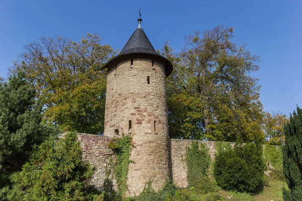 ドイツ ヴェルニゲローデのタワーの周囲の城壁と防衛 — ストック写真