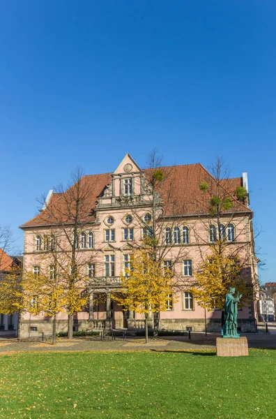 Statue Historic Building Center Hildesheim Germany — Stock Photo, Image