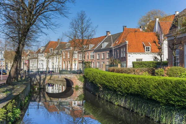 Amersfoort Hollanda Bir Kanal Üzerinden Köprü — Stok fotoğraf