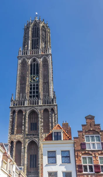 Kerk Toren Domtoren Het Historische Centrum Van Utrecht Nederland — Stockfoto