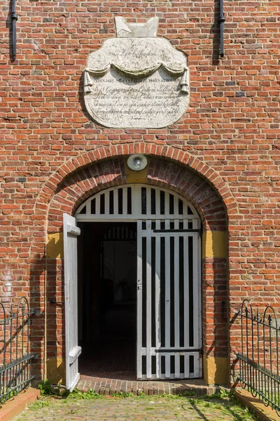 Entrada Para Igreja Histórica Garnwerd Países Baixos — Fotografia de Stock