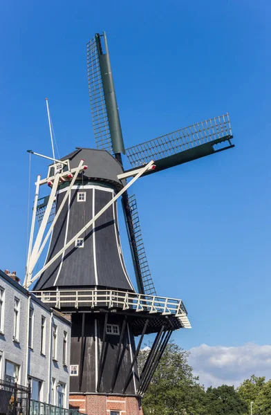Historische Windmühle Adriaan Zentrum Von Haarlem Niederland — Stockfoto