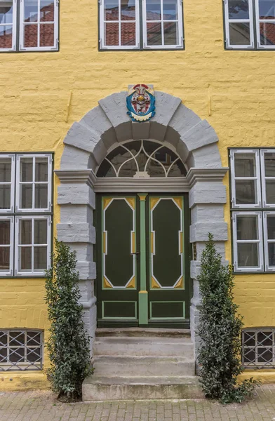 Entrada Colorida Uma Antiga Casa Luneburg Alemanha — Fotografia de Stock