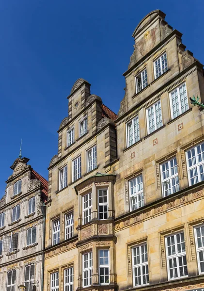 Bremen Almanya Pazarı Meydanı Nda Tarihi Evlerin Cepheler — Stok fotoğraf