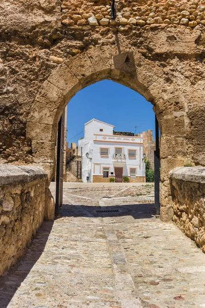 Portão Entrada Para Praça Castelo Bunol Espanha — Fotografia de Stock