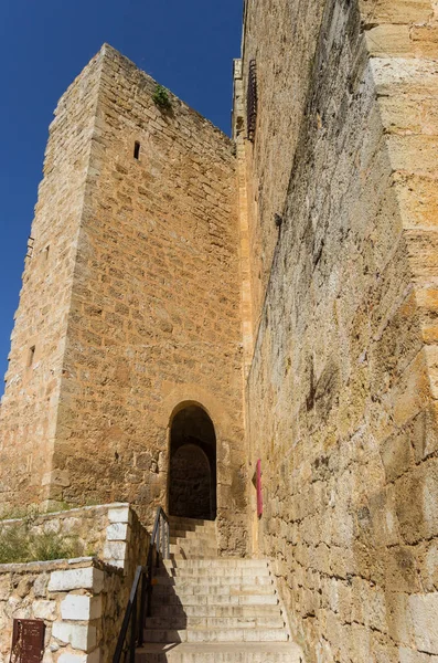 Escadas Que Levam Torre Castelo Requena Espanha — Fotografia de Stock