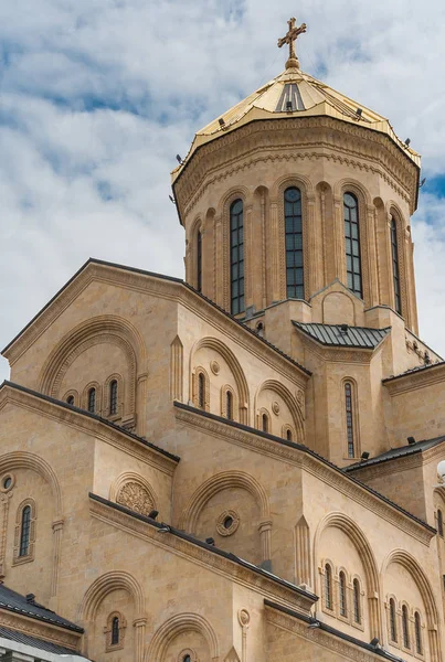 Gouden Koepel Van Sameba Kathedraal Tbilisi Georgië — Stockfoto