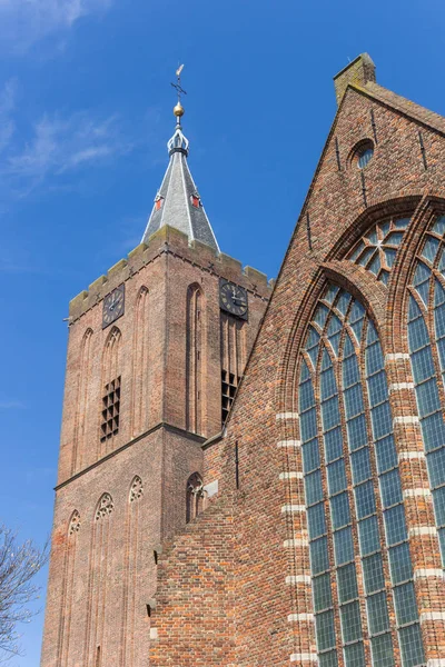 Venster Toren Van Grote Kerk Van Naarden Nederland — Stockfoto
