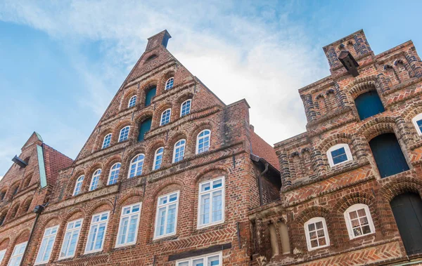 Исторические Фасады Старом Центре Лунебурга Германия — стоковое фото