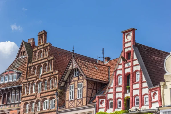 Красочные Фасады Исторической Гавани Лунебурга Германия — стоковое фото