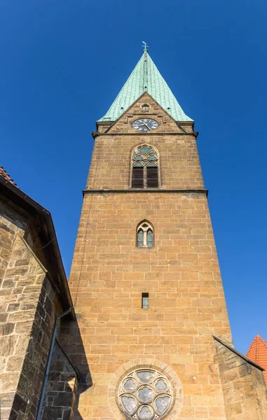 Torre Della Chiesa San Simeone Minden Germania — Foto Stock