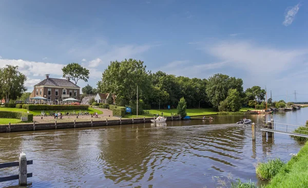 Historic Restaurant Reitdiep Canal Garnwerd Netherlands — Stock Photo, Image