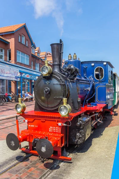 Historic Steam Train Locomotive Center Borkum Village Germany — Stock Photo, Image