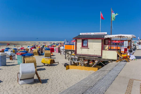 Boutique Bois Louant Des Chaises Plage Borkum Allemagne — Photo