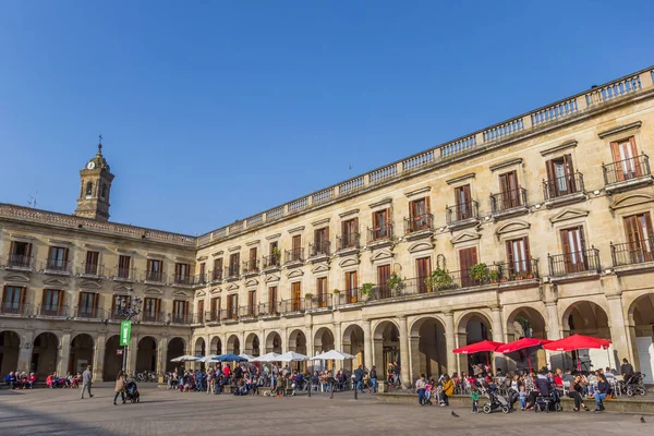 People Plaza Espana Square Vitoria Gasteiz Spain — Stock Photo, Image