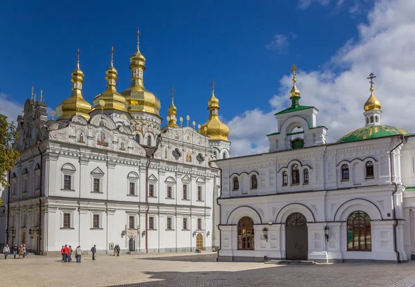 Katedraali Kultainen Kupolit Kiovassa Pechersk Lavra Ukraina — kuvapankkivalokuva