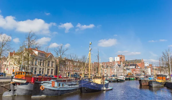 Groningen Hollanda Noorderhaven Gemiler — Stok fotoğraf