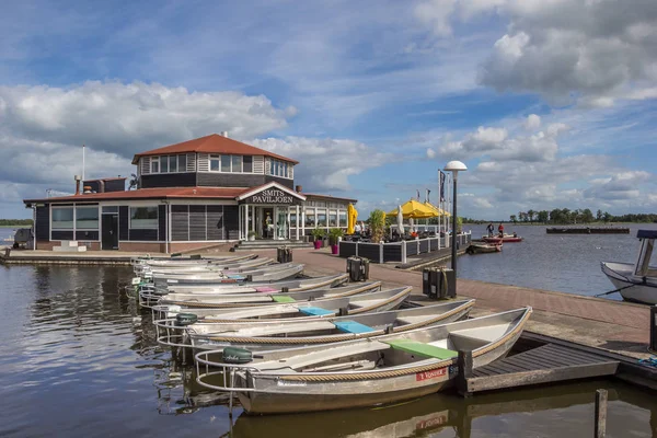 Barcos Frente Restaurante Giethoorn Holanda — Foto de Stock