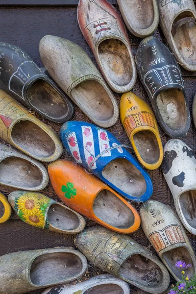 Decorated Dutch Wooden Shoes Zaanse Schans Netherlands — Stock Photo, Image