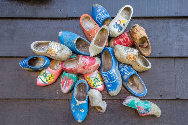 Sapatos Decorados Zaanse Schans Países Bajos — Fotografia de Stock