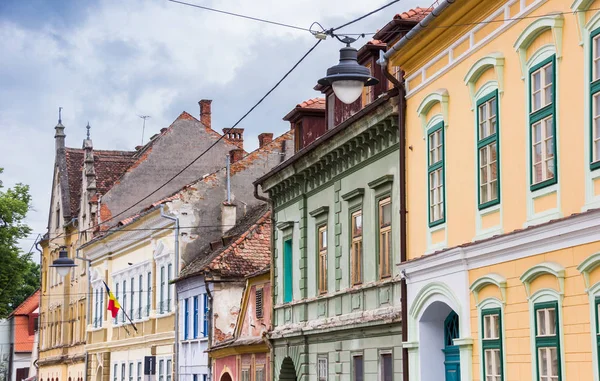Casas Coloridas Centro Histórico Sibiu Rumania — Foto de Stock