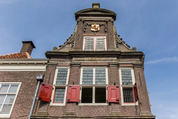 Monumentális Mérjük Monnickendam Hollandia Épület Homlokzata — Stock Fotó