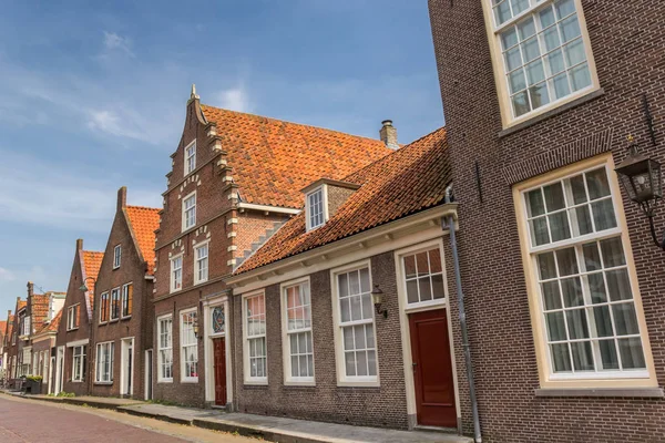 Straat Met Historische Panden Monnickendam Nederland — Stockfoto